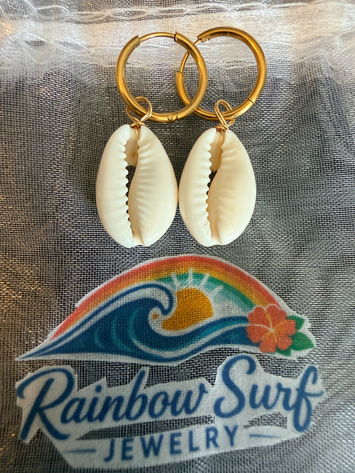 Cowrie Shell Drop Earrings