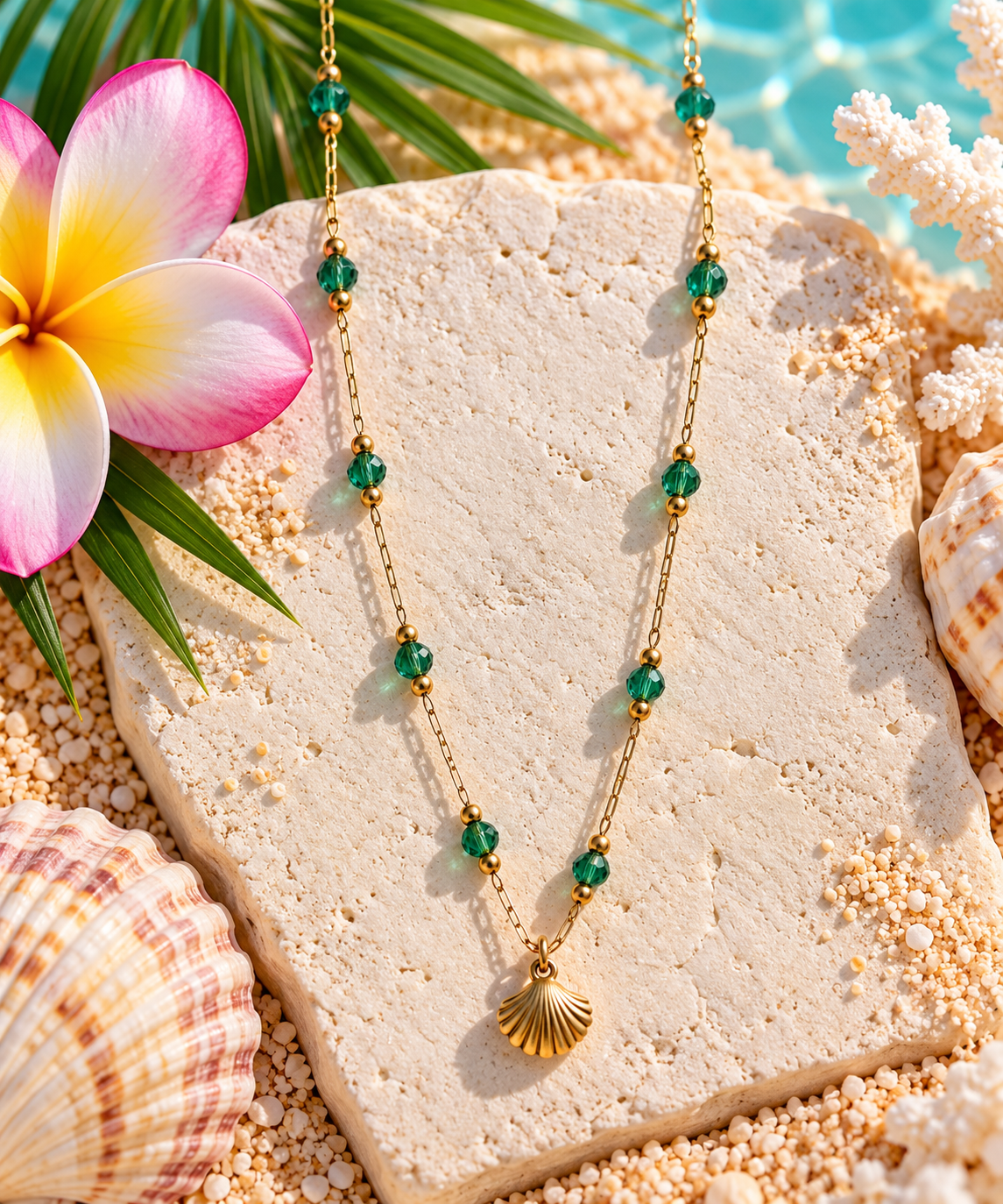 Emerald Coast Dainty Clamshell Necklace