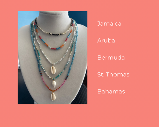 Lotus & Luna Seed Bead Necklaces