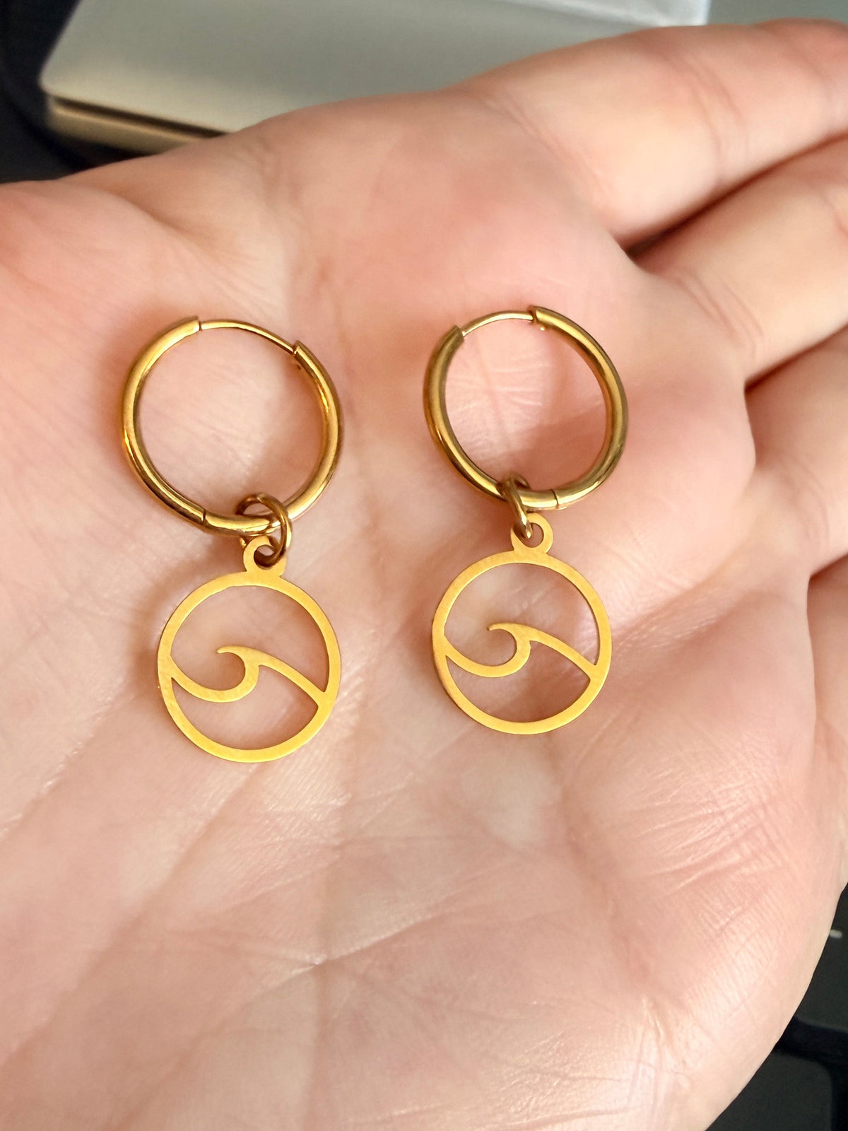 Ocean Wave Drop Earrings