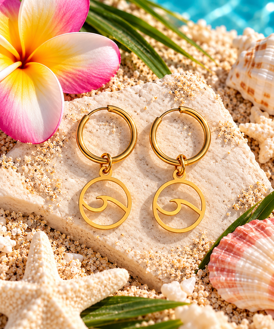 Ocean Wave Drop Earrings
