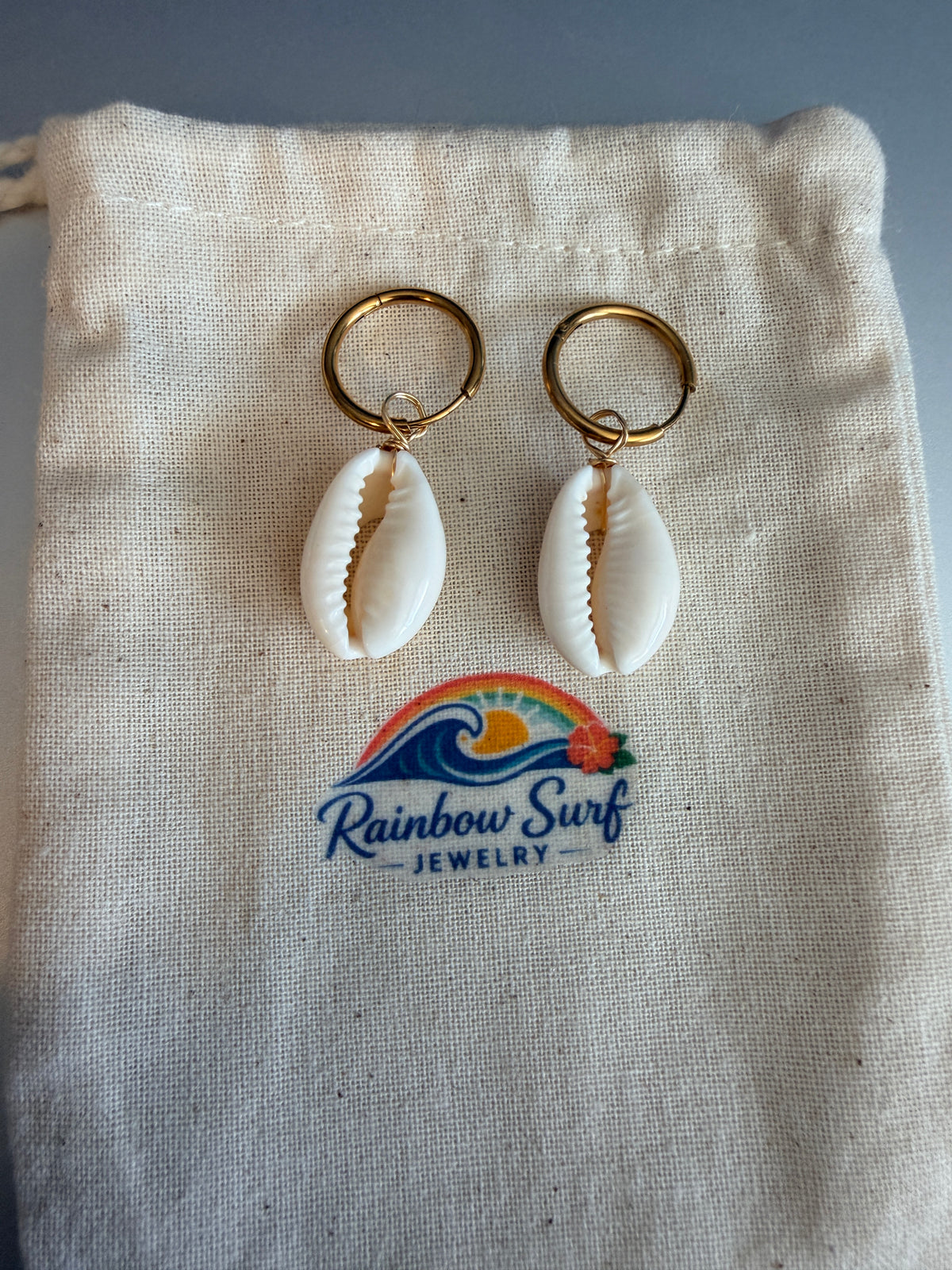 Cowrie Shell Drop Earrings