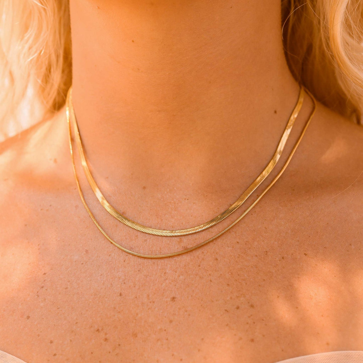 Gold Coast Herringbone Necklace