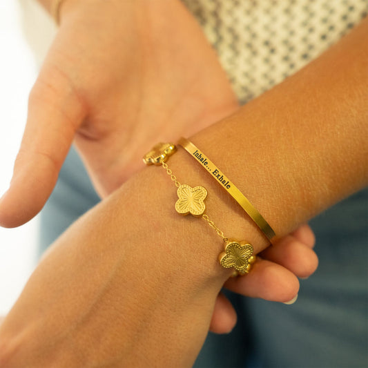 Inhale Exhale Cuff Bracelet
