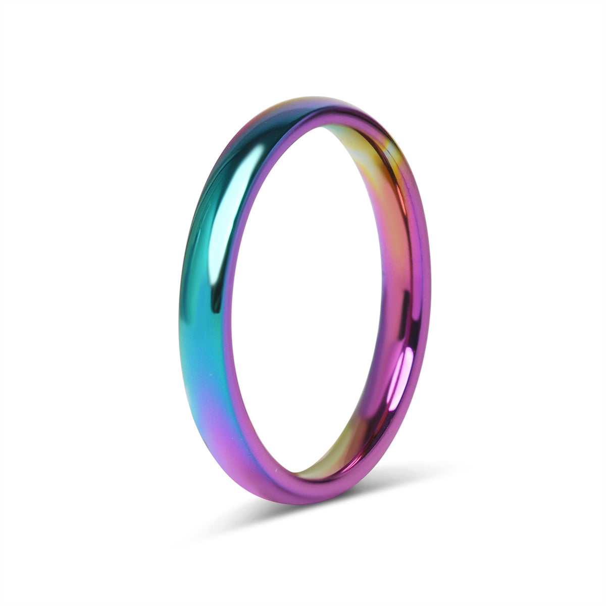 Multicolored ring on a white background