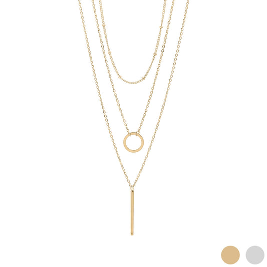 Moonlight Beach Three Layer Necklace