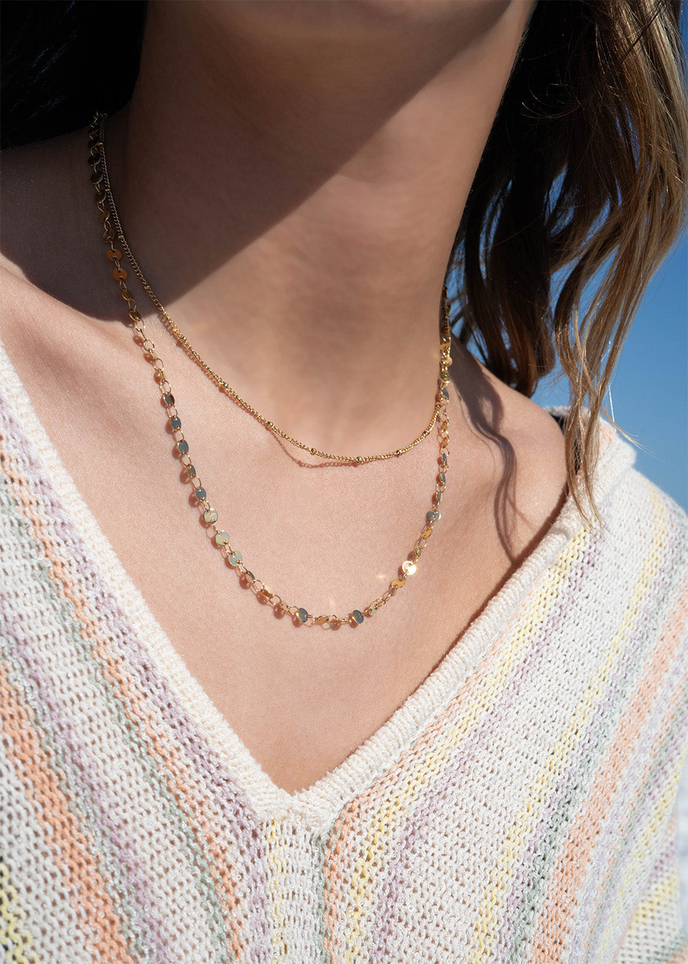 White Sands Two Layer Necklace