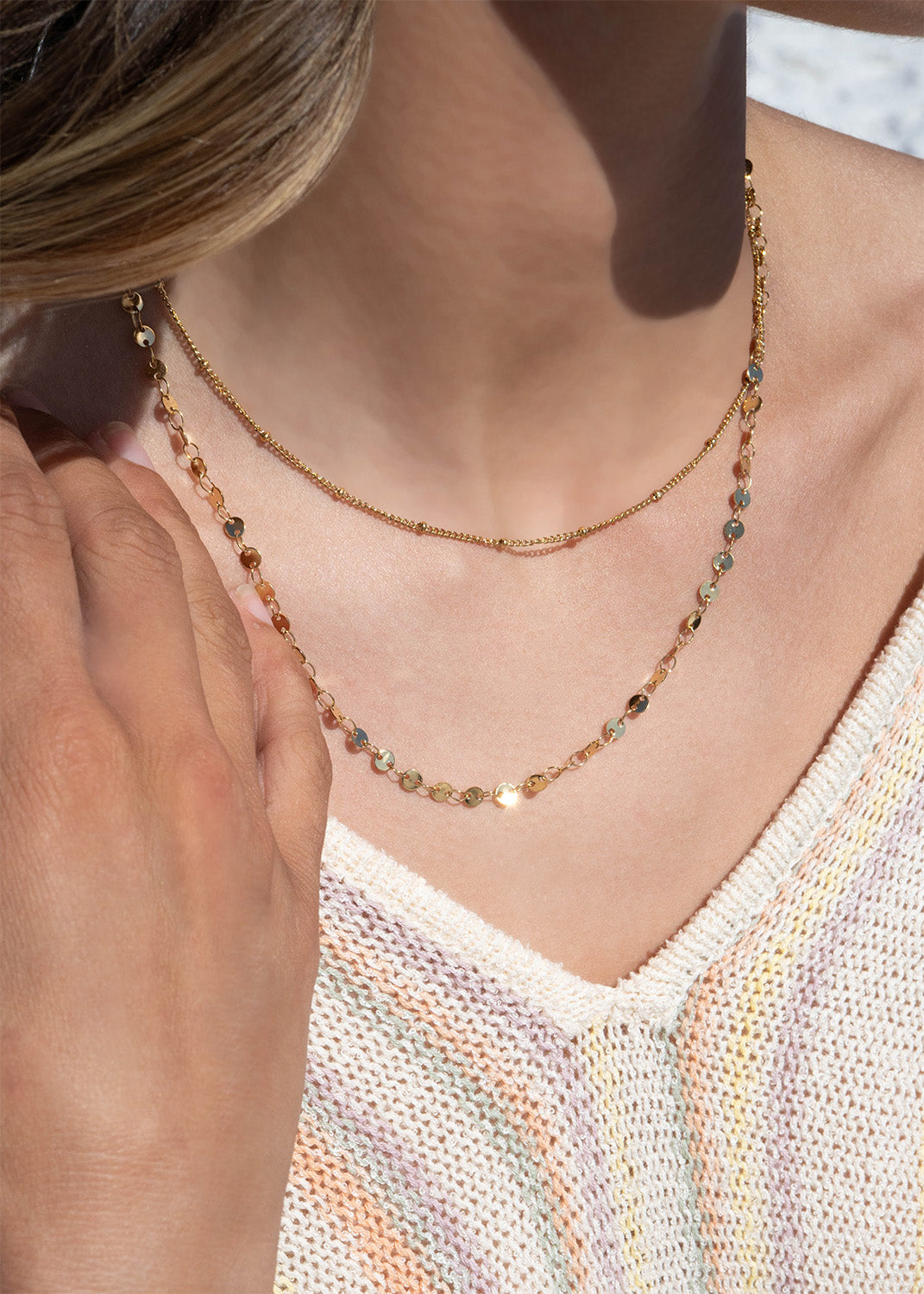 White Sands Two Layer Necklace